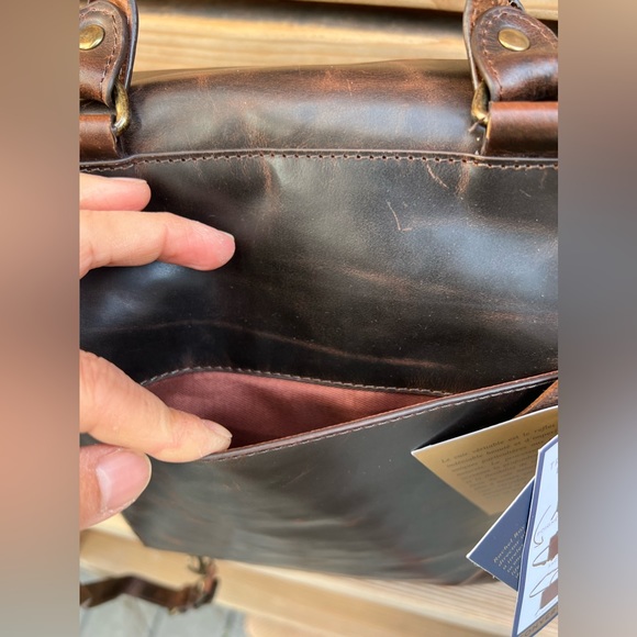 NWT Distressed leather crossbody backpack